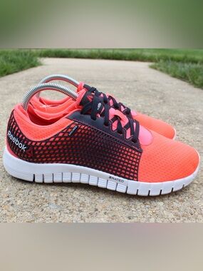 Reebok ZQuick Coral Neon Pink Running Shoes Women's Sz 9